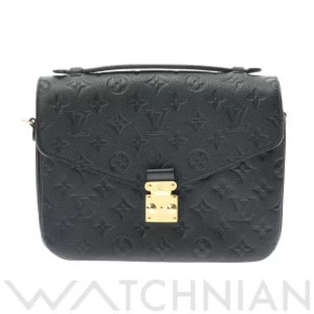 Louis Vuitton Monogram Empreinte Pochette Metis Noir Black Leather Bag